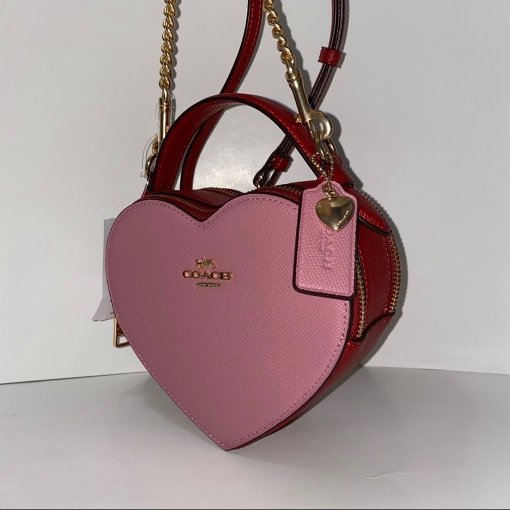 Coach Heart bag Crossbody In Colorblock New - Picture 11 of 16